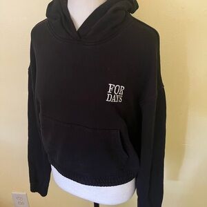 130110W Black FOR DAYS Hoodie Size Medium